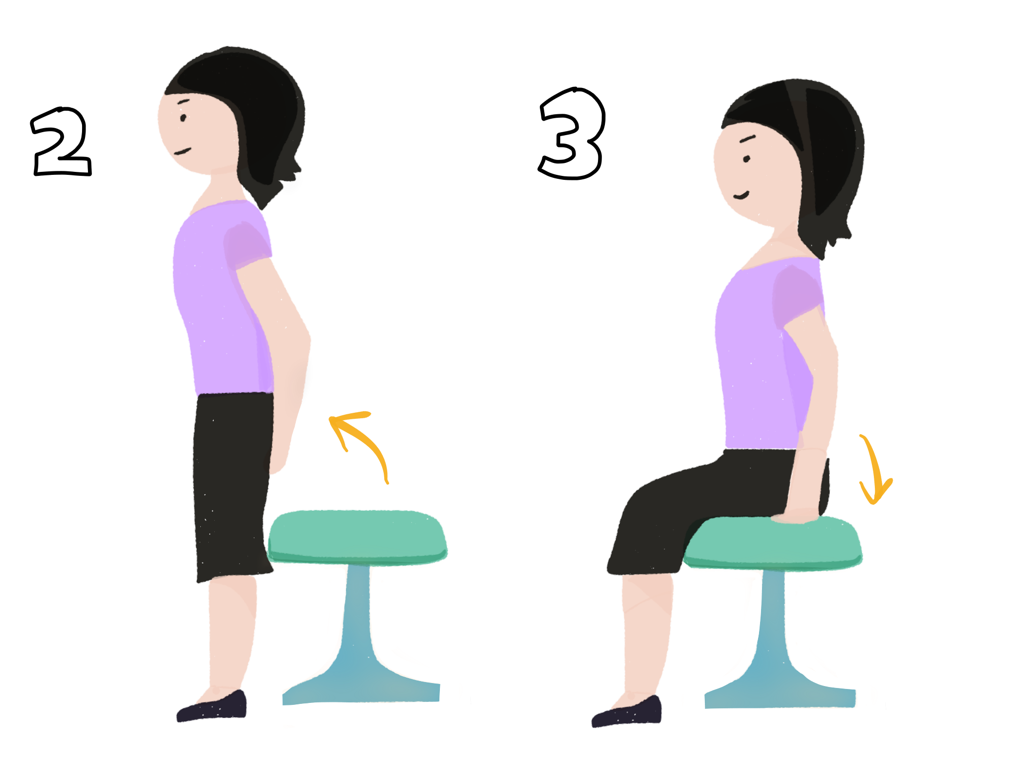 デスクワーク時の姿勢を一瞬で整える方法 坐骨座り 養生らいふ イラストで学ぶ ゆるゆるセルフケア情報サイト